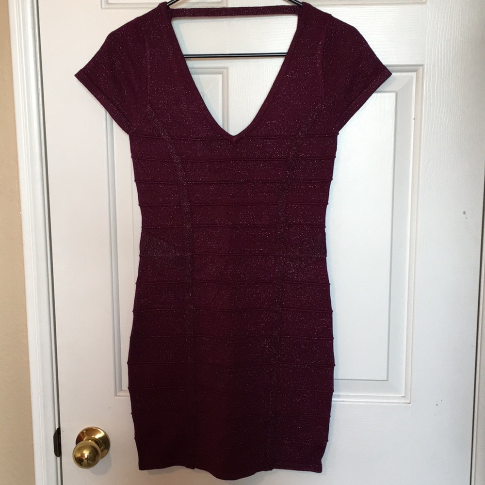 Purple sparkle mini dress